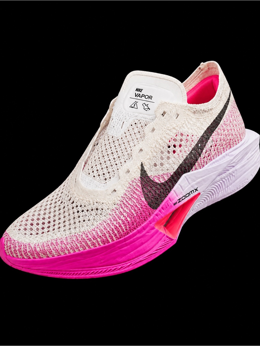 Nike Women's Vaporfly Next% Flyknit Running Shoe White Pink Black